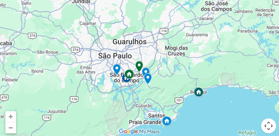 Mapa Sabesp